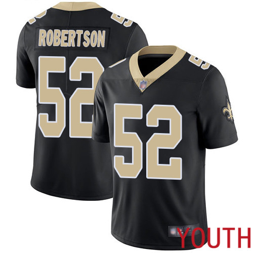 New Orleans Saints Limited Black Youth Craig Robertson Home Jersey NFL Football #52 Vapor Untouchable Jersey->youth nfl jersey->Youth Jersey